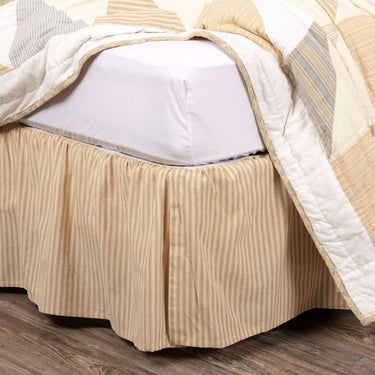 Joanna King Bed Skirt Golden Tan, Creme VHC Brands - The Fox Decor